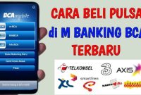 cara isi pulsa lewat M Banking BCA