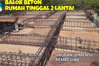 ukuran balok gantung rumah 2 lantai