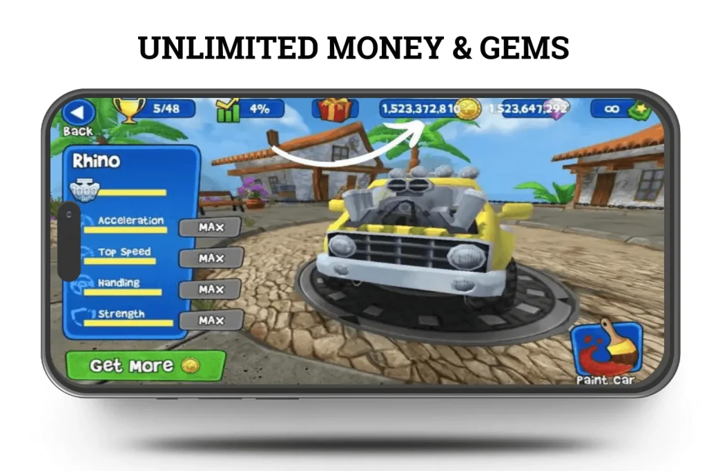 BB Racing Mod Apk dengan Uang Tak Terbatas