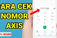 cara cek nomor axis